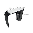 Modern White Stone Top Metal Bar Table with Storage