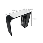 Modern White Stone Top Metal Bar Table with Storage