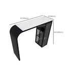 Modern White Stone Top Metal Bar Table with Storage