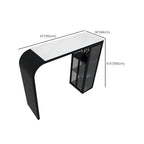 Modern White Stone Top Metal Bar Table with Storage