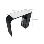 Modern White Stone Top Metal Bar Table with Storage