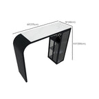 Modern White Stone Top Metal Bar Table with Storage