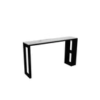 Modern Stone Top Metal Shelves Bar Table with Cup Holder