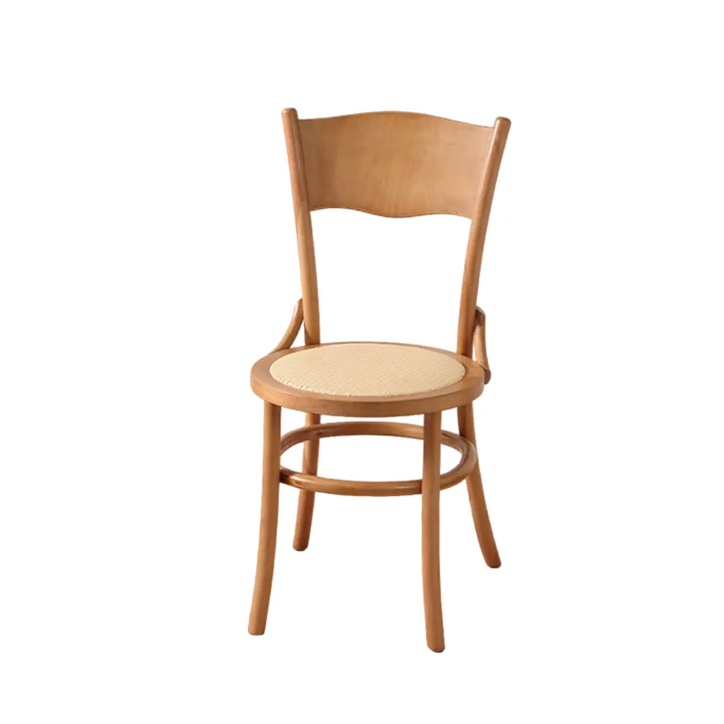 Mid-Century Modern Round Wood Dining Chair