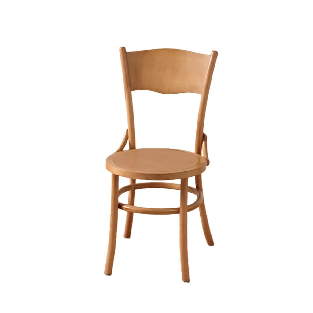 Mid-Century Modern Round Wood Dining Chair