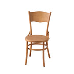 Mid-Century Modern Round Wood Dining Chair