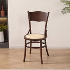 Mid-Century Modern Round Wood Dining Chair