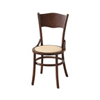 Mid-Century Modern Round Wood Dining Chair