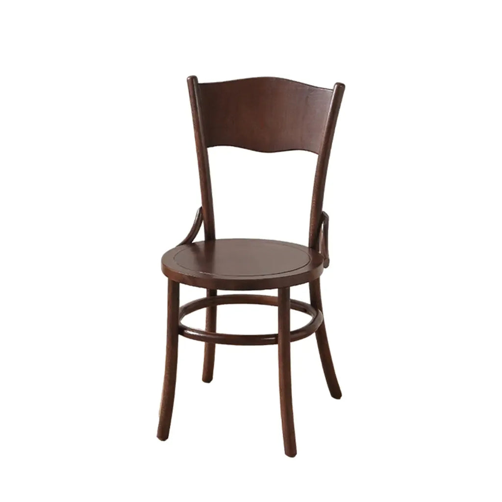 Mid-Century Modern Round Wood Dining Chair