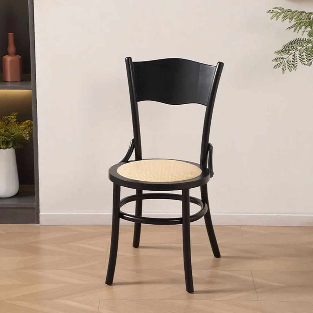 Mid-Century Modern Round Wood Dining Chair