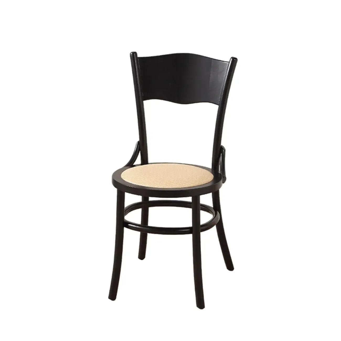 Mid-Century Modern Round Wood Dining Chair