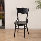 Mid-Century Modern Round Wood Dining Chair