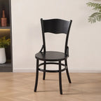 Mid-Century Modern Round Wood Dining Chair