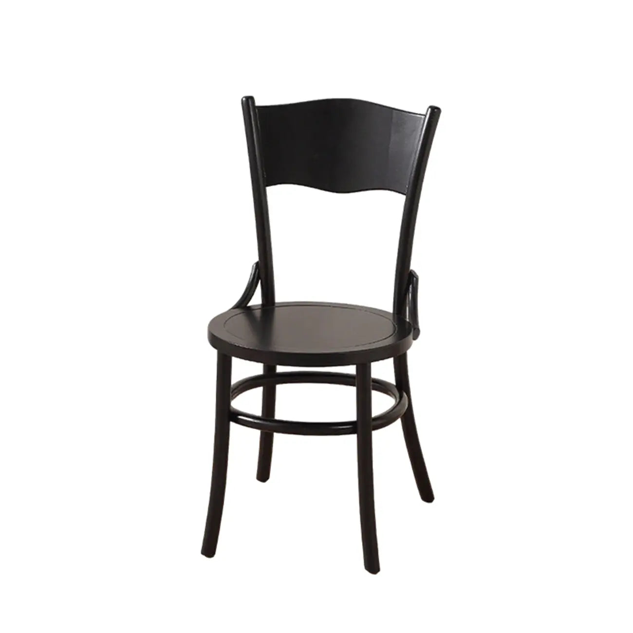 Mid-Century Modern Round Wood Dining Chair