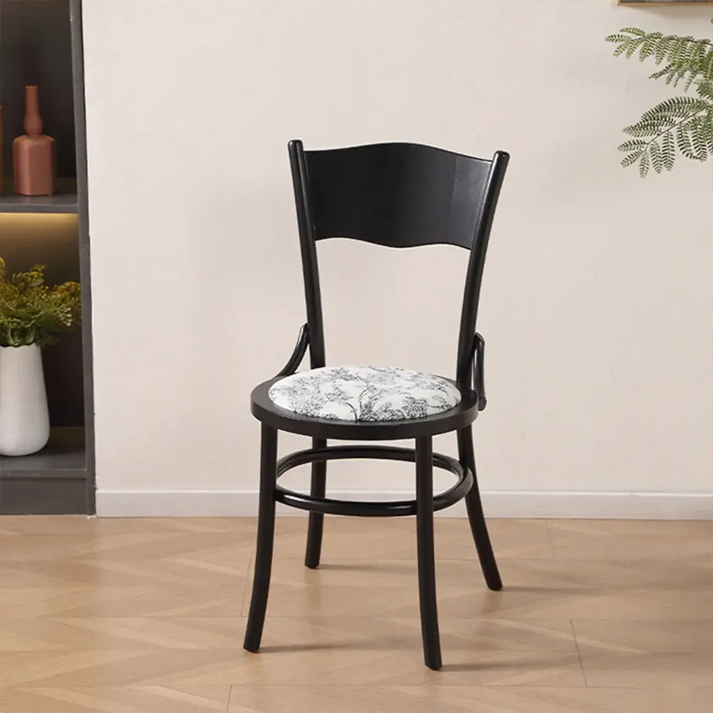 Mid-Century Modern Round Wood Dining Chair
