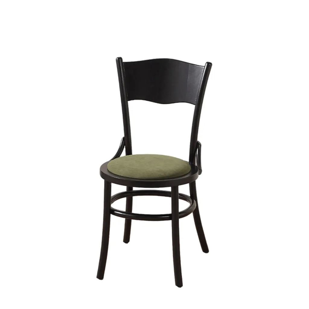 Mid-Century Modern Round Wood Dining Chair