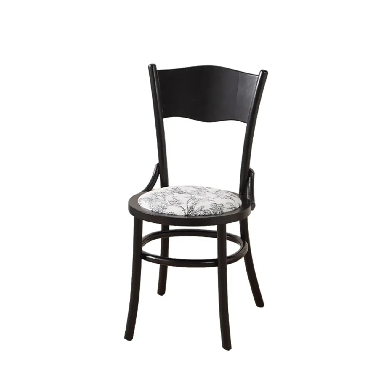 Mid-Century Modern Round Wood Dining Chair