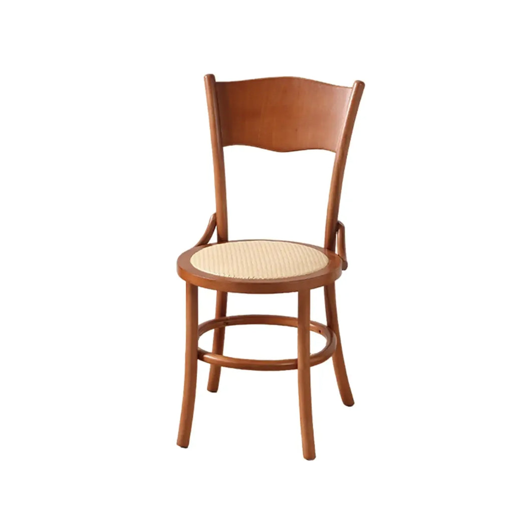 Mid-Century Modern Round Wood Dining Chair