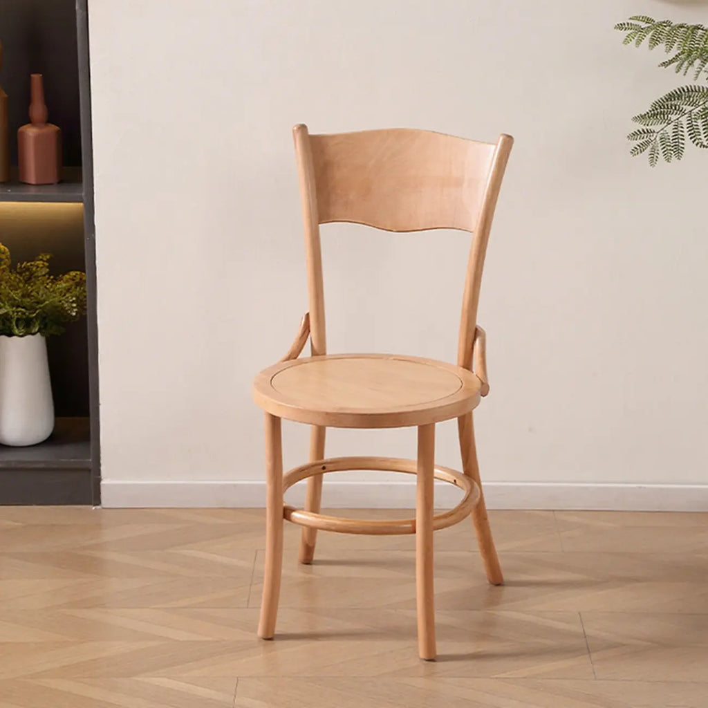 Mid-Century Modern Round Wood Dining Chair