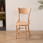 Mid-Century Modern Round Wood Dining Chair