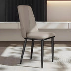 Modern Faux Leather Metal Frame Dining Chair Set of 2