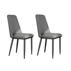 Modern Faux Leather Metal Frame Dining Chair Set of 2