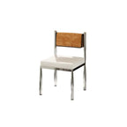 Mid-Century Modern Linen Upholstered Dining Chair