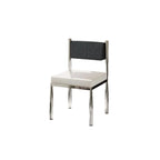 Mid-Century Modern Linen Upholstered Dining Chair