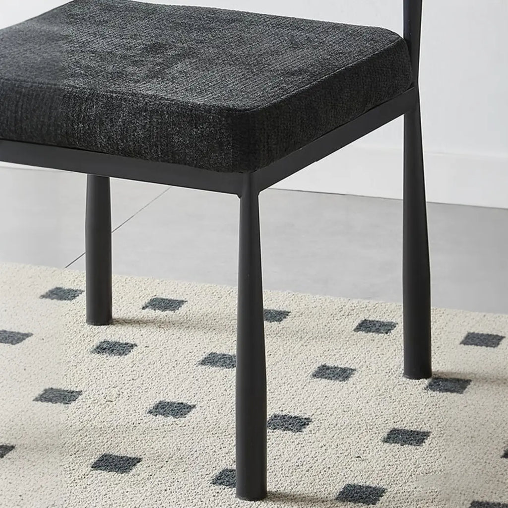 Mid-Century Modern Linen Upholstered Dining Chair