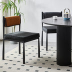 Mid-Century Modern Linen Upholstered Dining Chair