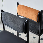 Mid-Century Modern Linen Upholstered Dining Chair