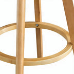 Saddle Leather Counter Height Low Back Swivel Bar Stools