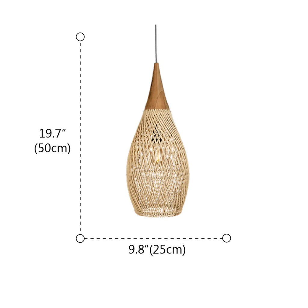 Wabi sabi style Rattan Bamboo Pendant Lights