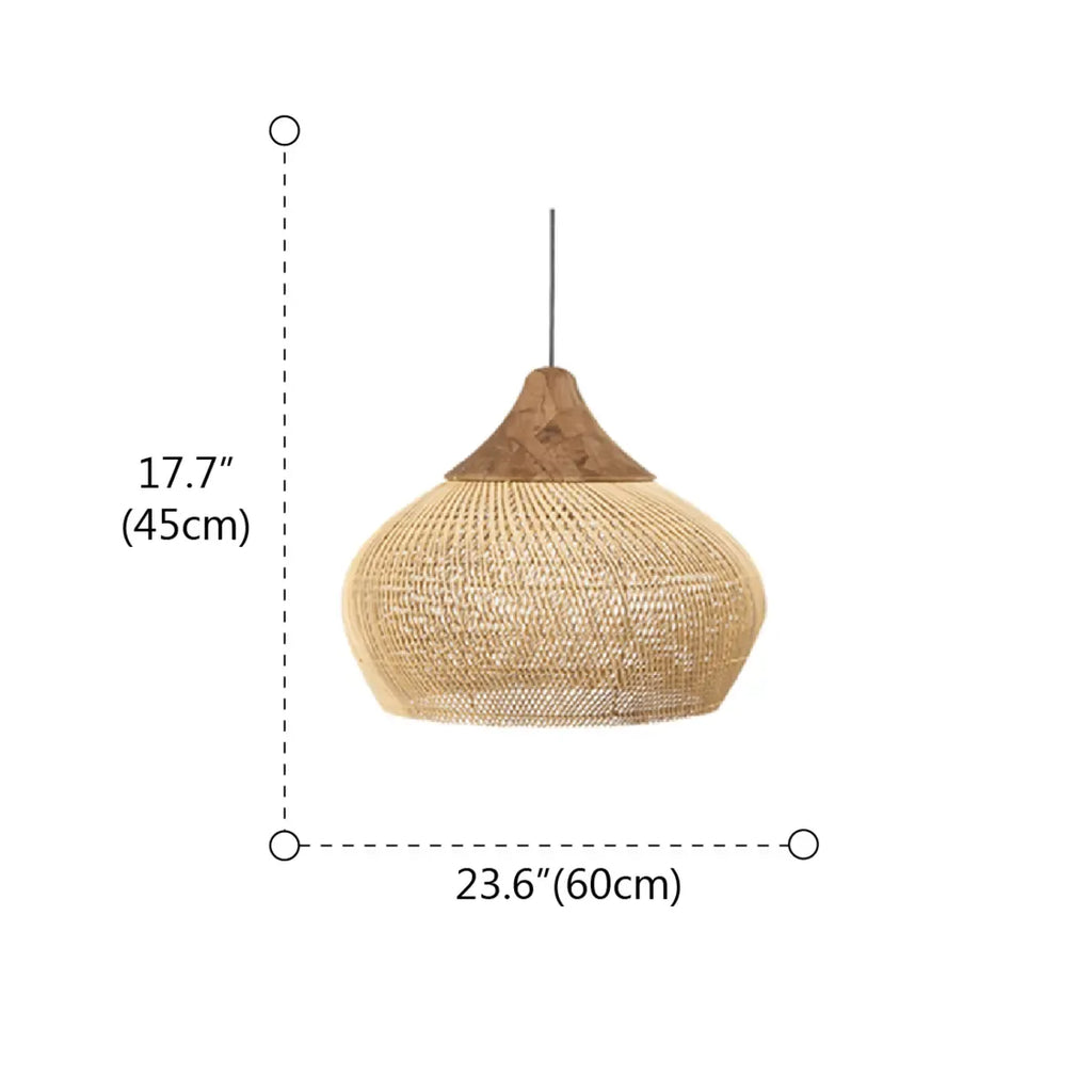 Wabi sabi style Rattan Bamboo Pendant Lights