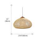 Wabi sabi style Rattan Bamboo Pendant Lights
