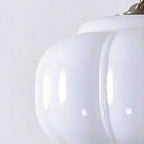 Elegant Glass Geometric Pendant Light Pumpkim Shaped