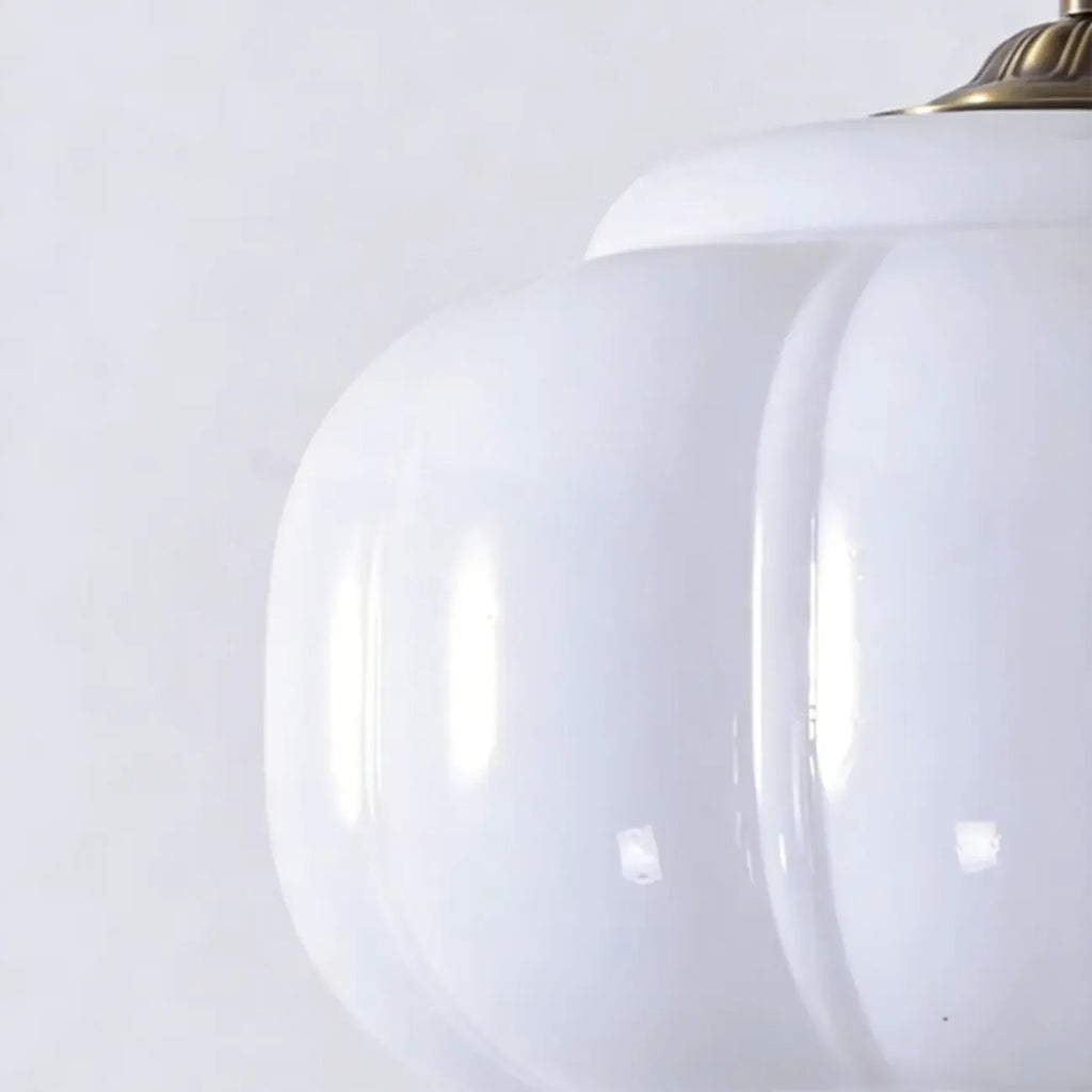 Elegant Glass Geometric Pendant Light Pumpkim Shaped