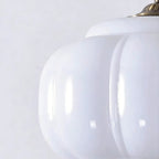 Elegant Glass Geometric Pendant Light Pumpkim Shaped