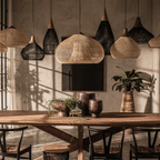 Wabi sabi style Rattan Bamboo Pendant Lights