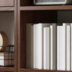 Rustic Brown Cabinets Storage Wood Bookshelf