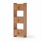 Rustic Brown Cabinets Storage Wood Bookshelf