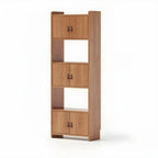 Rustic Brown Cabinets Storage Wood Bookshelf