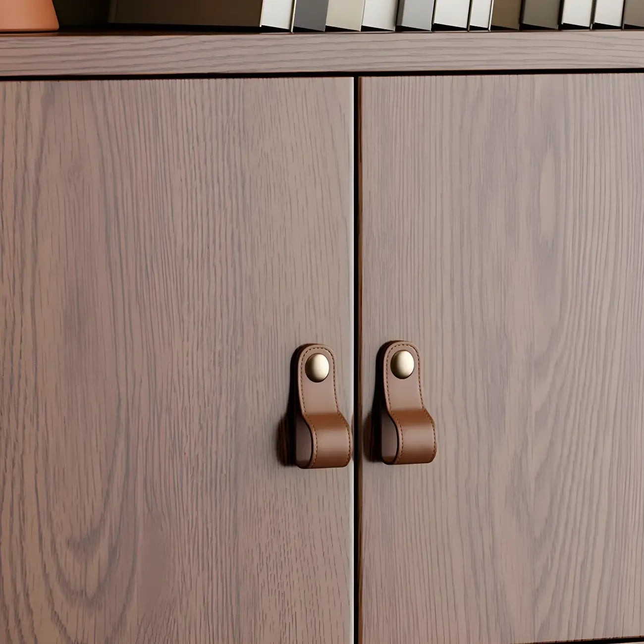 Rustic Brown Cabinets Storage Wood Bookshelf