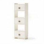 Rustic Brown Cabinets Storage Wood Bookshelf