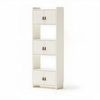 Rustic Brown Cabinets Storage Wood Bookshelf