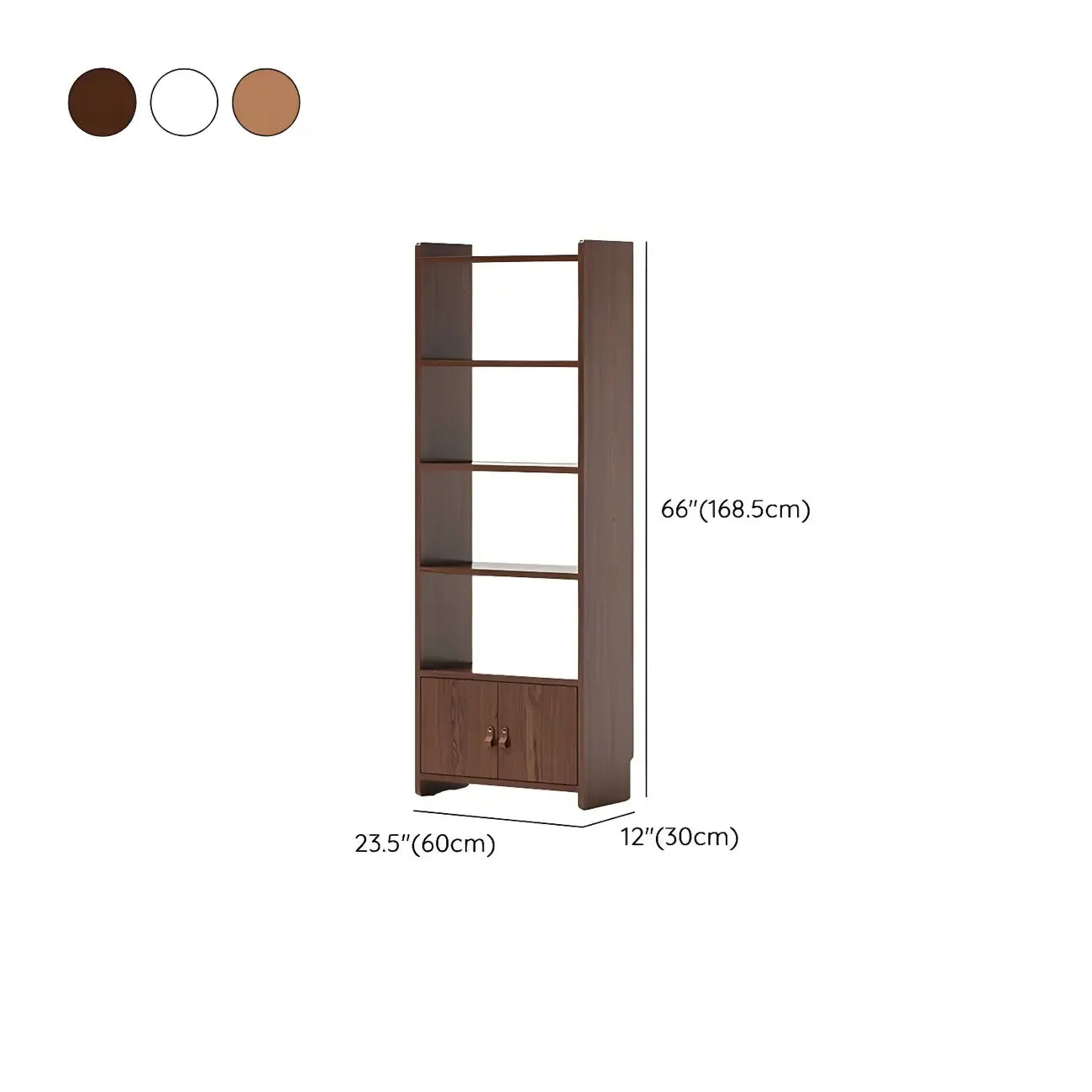 Rustic Brown Cabinets Storage Wood Bookshelf