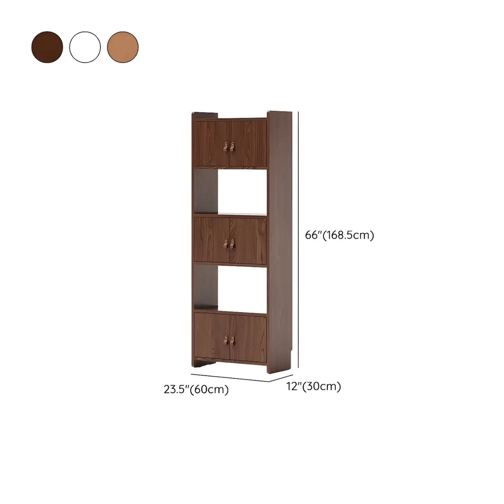 Rustic Brown Cabinets Storage Wood Bookshelf