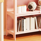 White 5-Tier Modern Metal Closed Back Bookcase