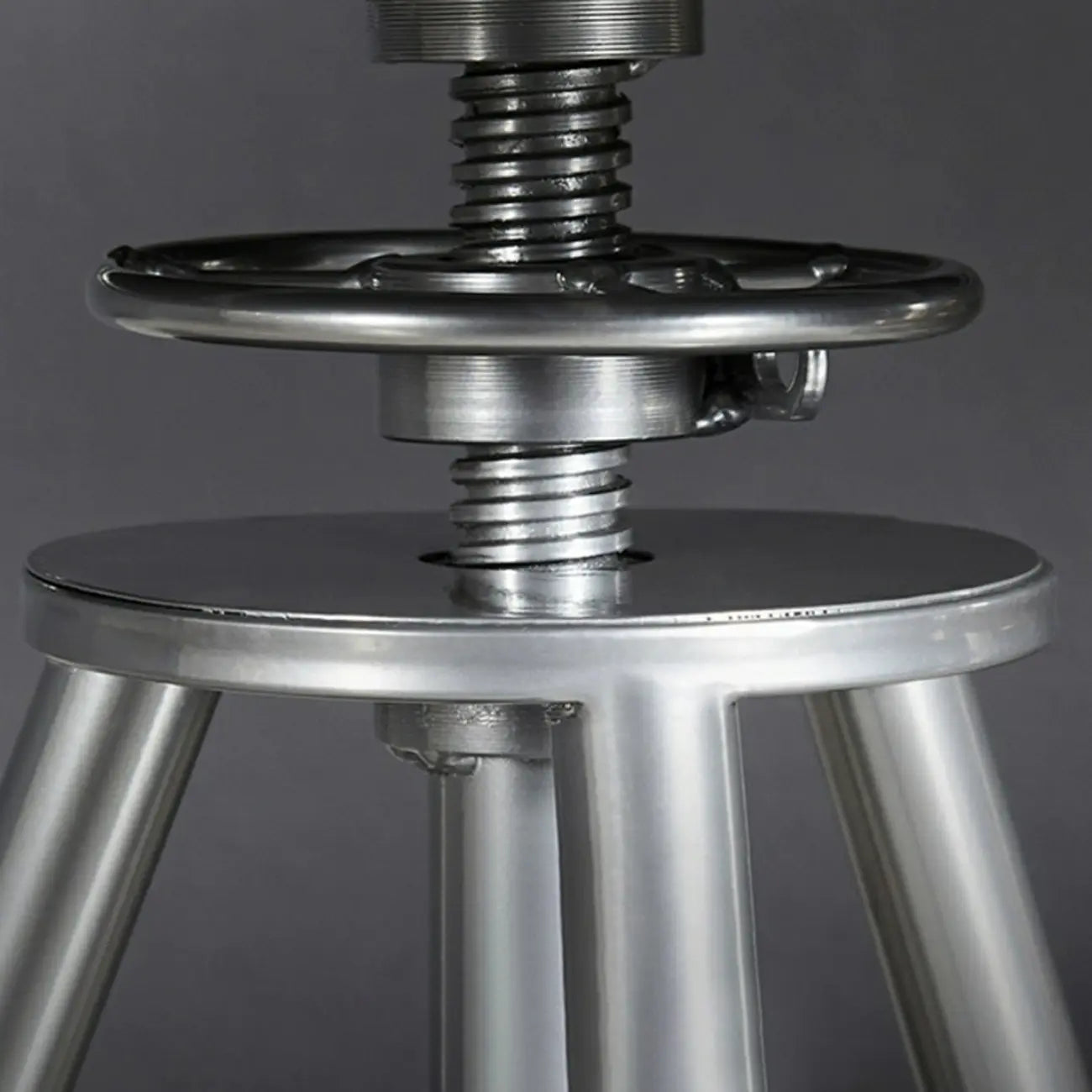 Industrial Black Wood Round Adjustable Height Bar Table