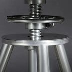Industrial Black Wood Round Adjustable Height Bar Table